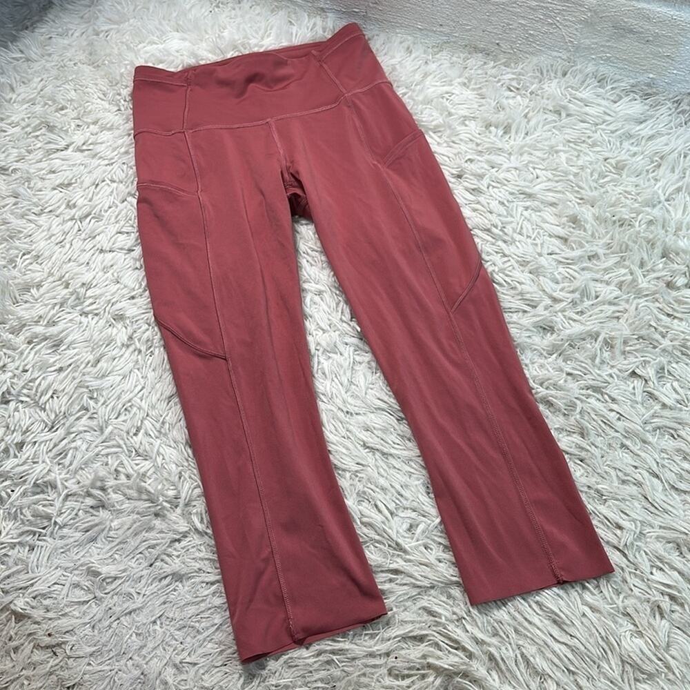 Lululemon Fast and Free Crop II 19" *Non-Reflective Cool Cherry Tint